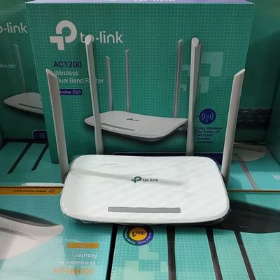 TP-Link Archer C50 Dual Band 1200Mbps WiFi Router met 4*5dBi Antennen